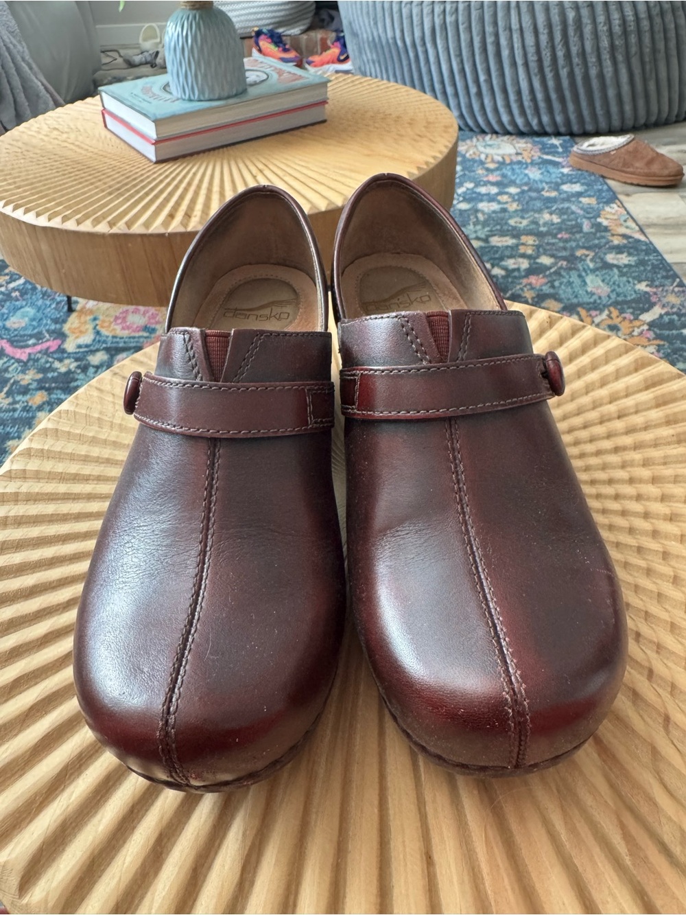 Dansko Solstice Clogs cordovan/burgundy leather size 39/8.5 Hardly Worn - Picture 2 of 11